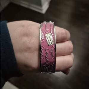 Coach Bracelet in Pink and Silver